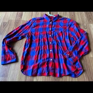 American Eagle Plaid Button Shirt women’s Large
